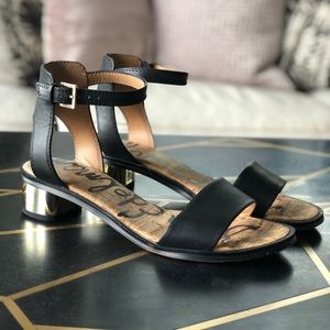 Sam Edelman Shoes - Sam Edelman, Teri, Low Heel Strap Sandal Blk 8.5 Sam Edelman Shoes - Sam Edelman, Teri, Low Heel Strap Sandal Blk 8.5
